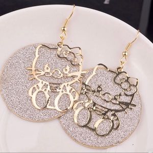 Gold Hello Kitty Earrings